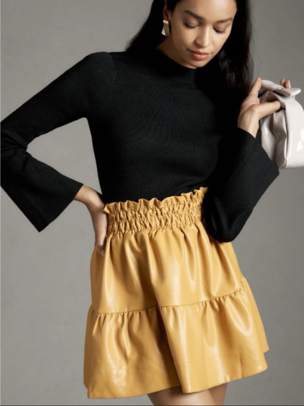 NWT Anthropologie The Somerset Mini Skirt: Faux
Leather Edition M